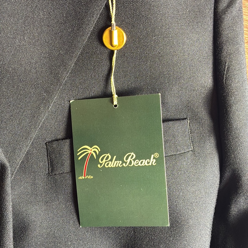 Elegant Navy Blur Men's Blazer by Palm Beach NWT 50XL - Picture 2 of 11